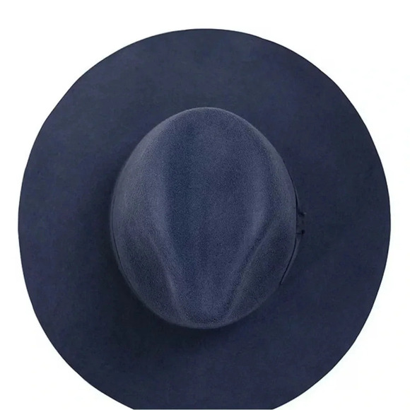 San Diego Hat Company Bow Band Floppy Fedora in Indigo - Picture 2 of 9